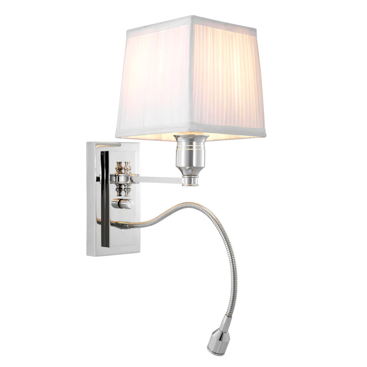 White Pleated Wall Lamp Ellington