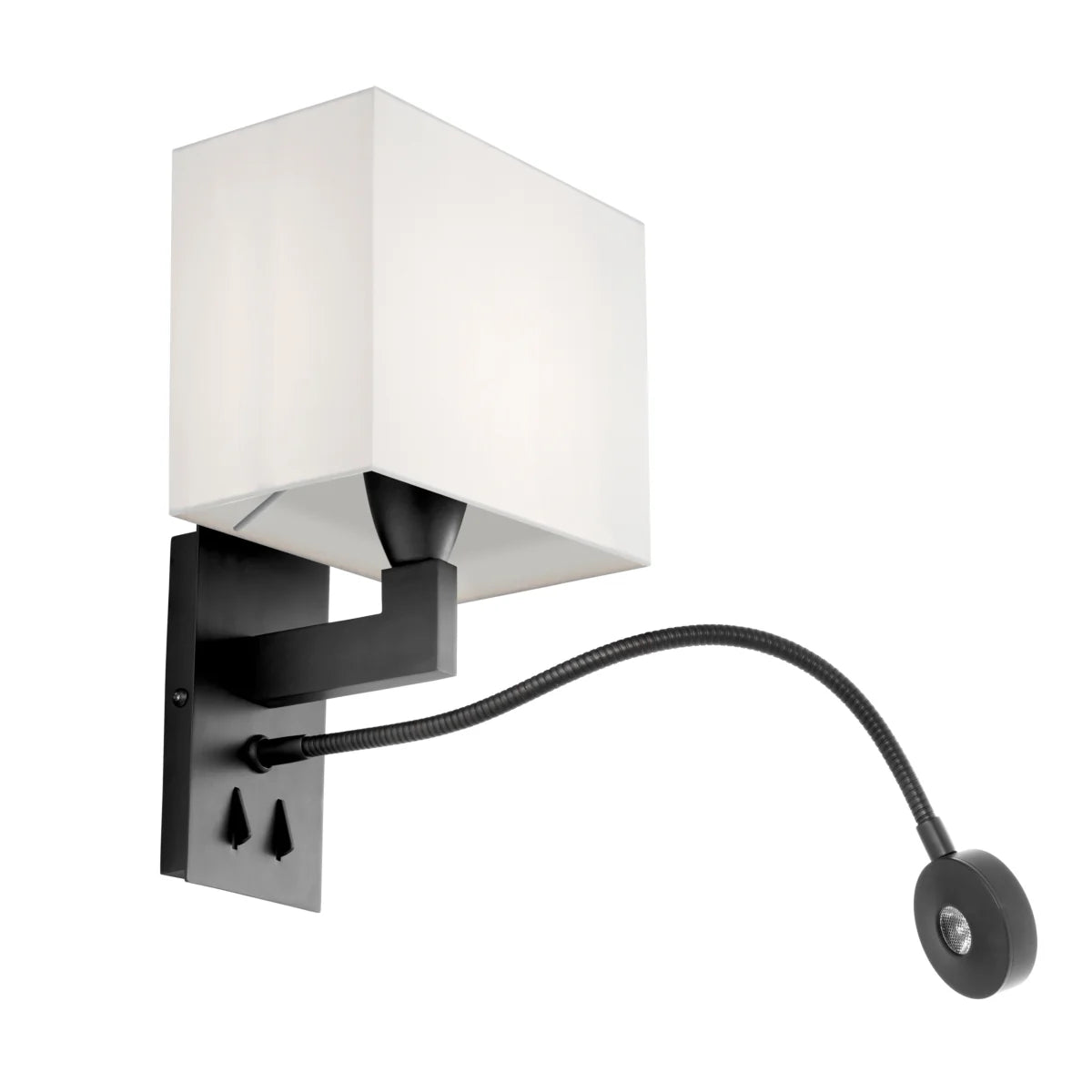 White Pleated Wall Lamp Reading