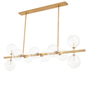 Brass Glass Chandelier Largo