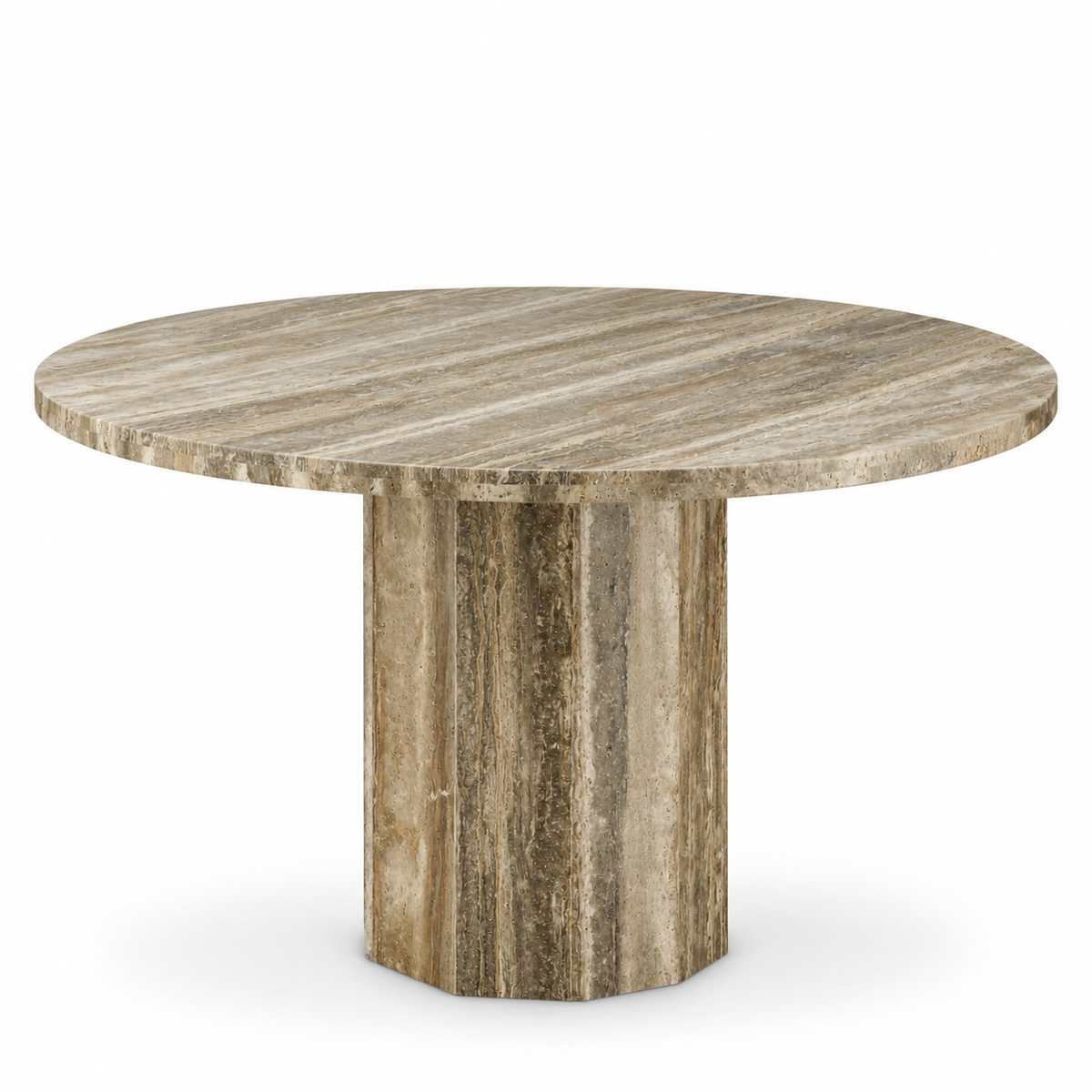 Silver Travertine Dining Table Florence