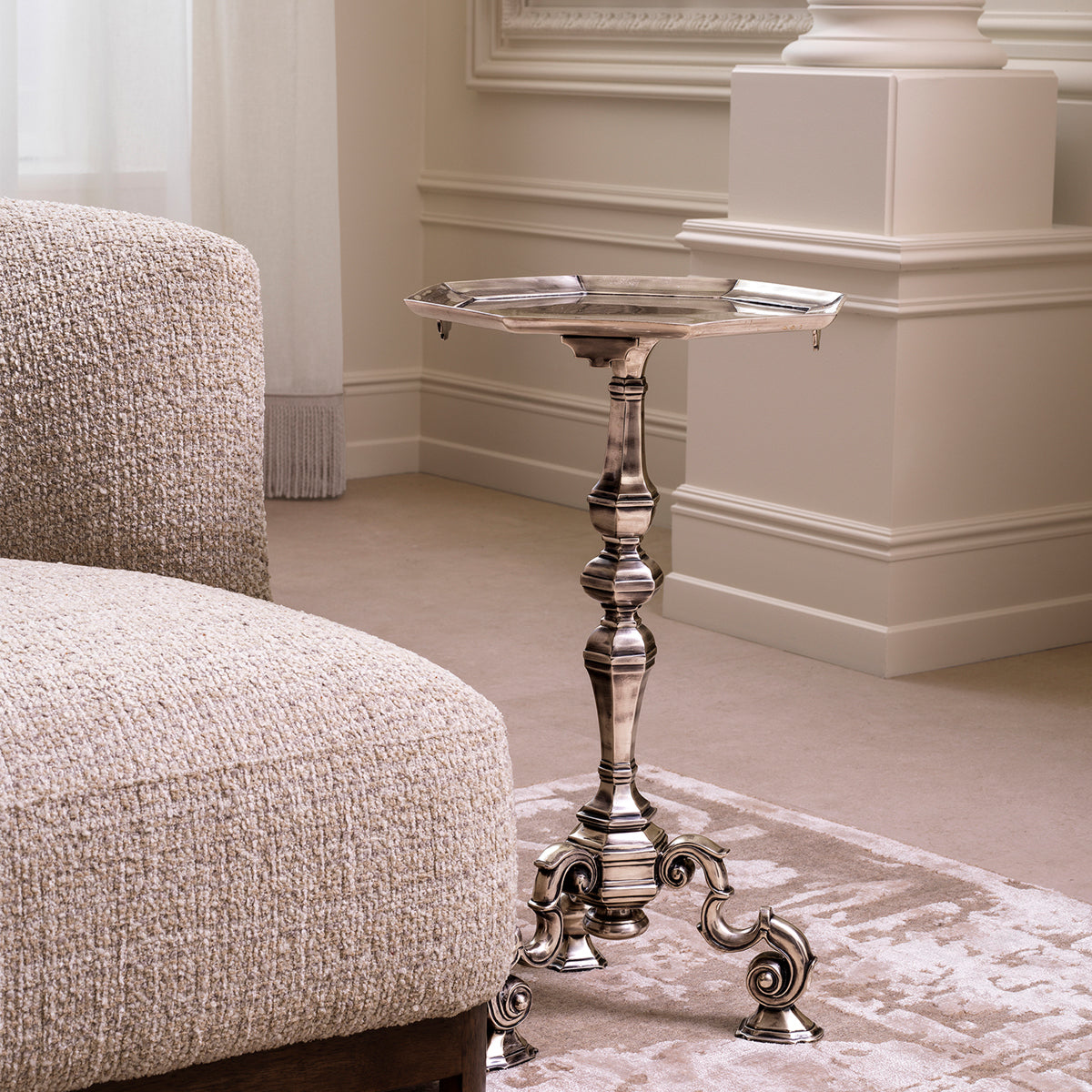 Antique Silver Side Table Verney | Eichholtz Miami