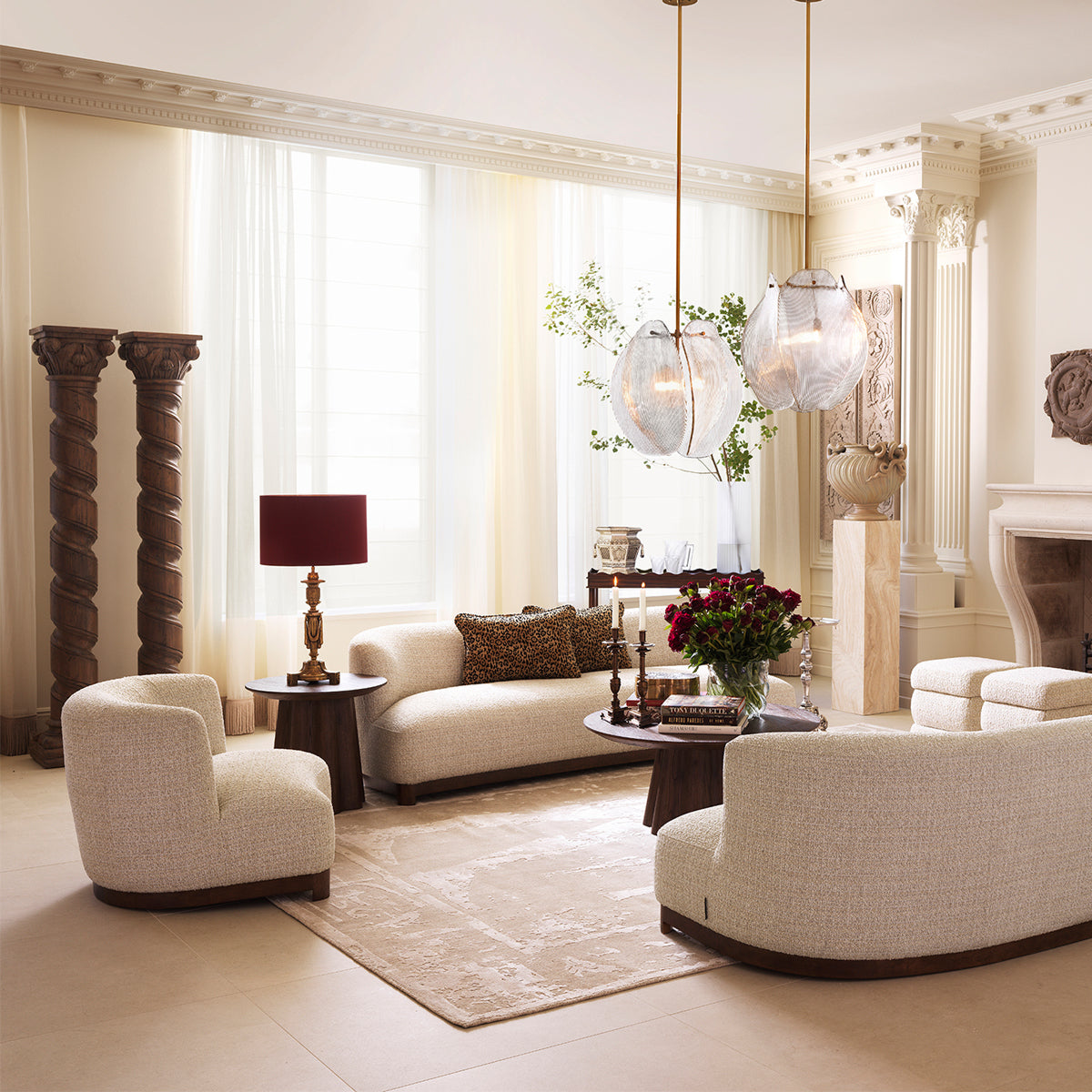 Beige Upholstered Sofa Stelvio | Eichholtz Miami