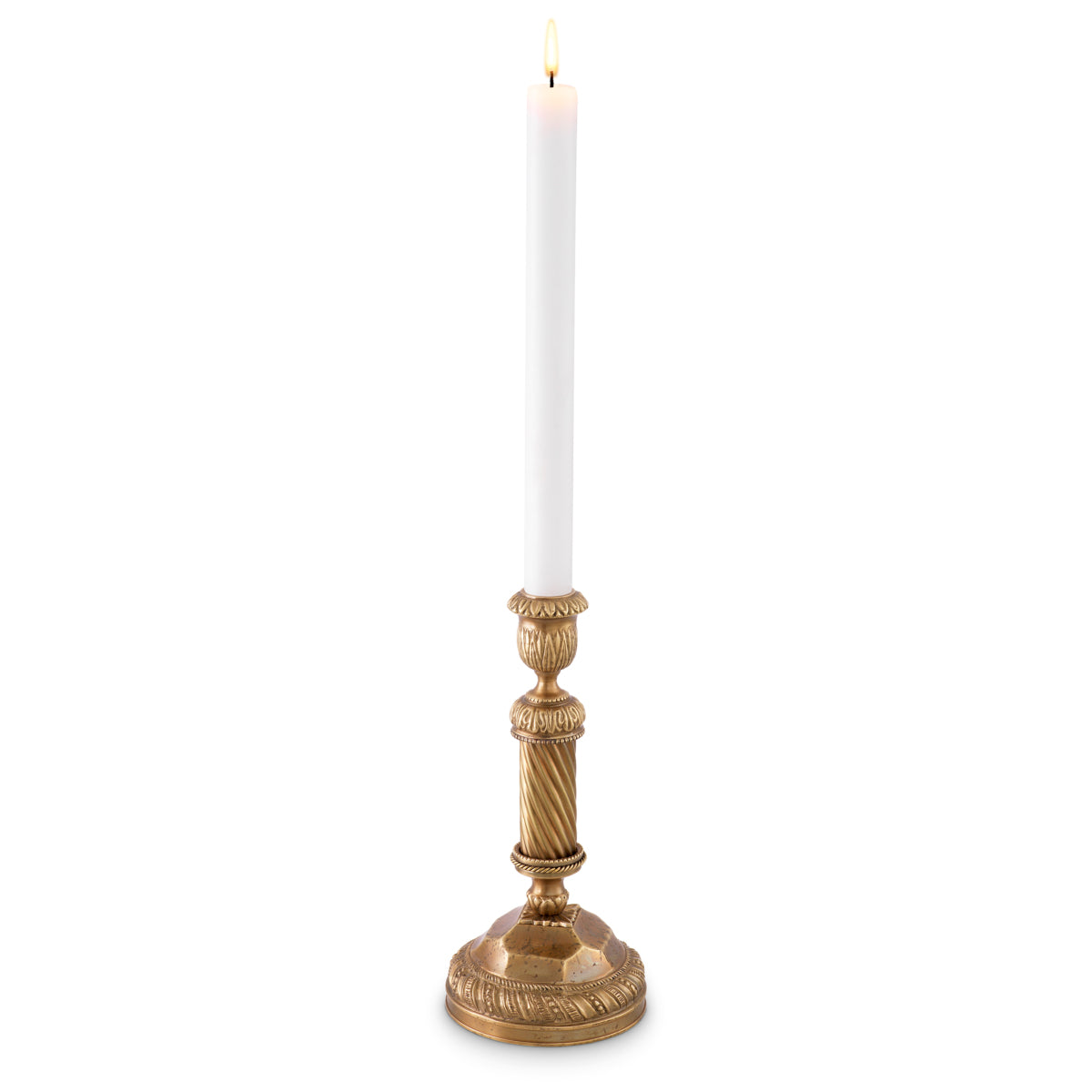 Vintage Brass Candle Holder Carnier | Eichholtz Miami