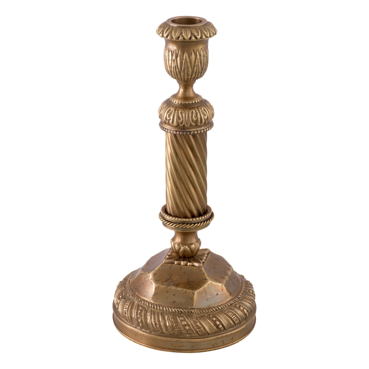 Vintage Brass Candle Holder Carnier | Eichholtz Miami