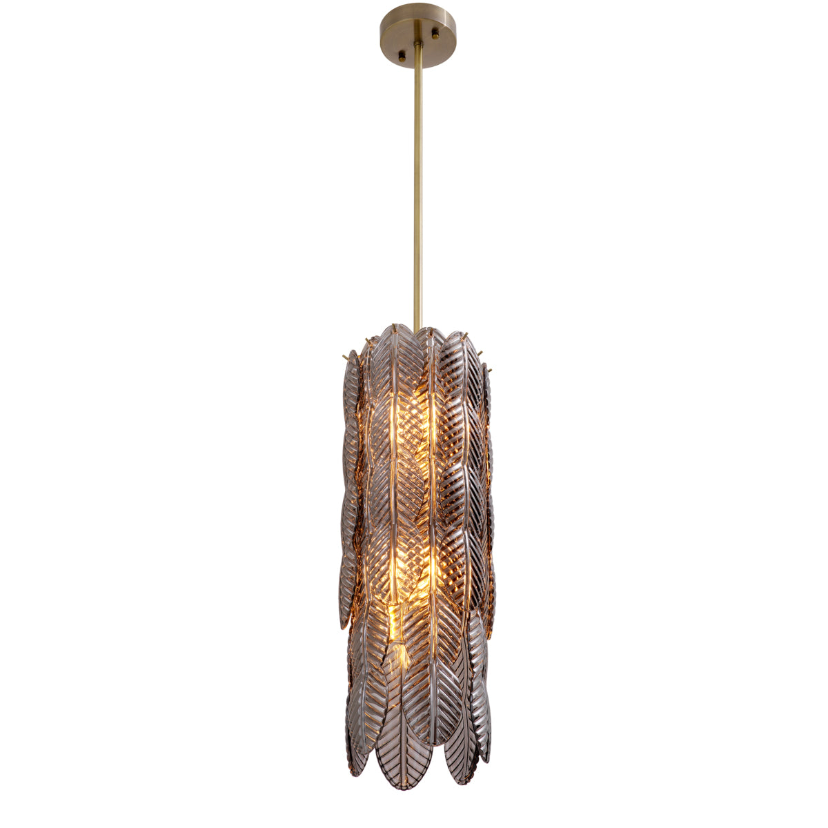 Smoke Glass Palm Chandelier Sahure | Eichholtz Miami