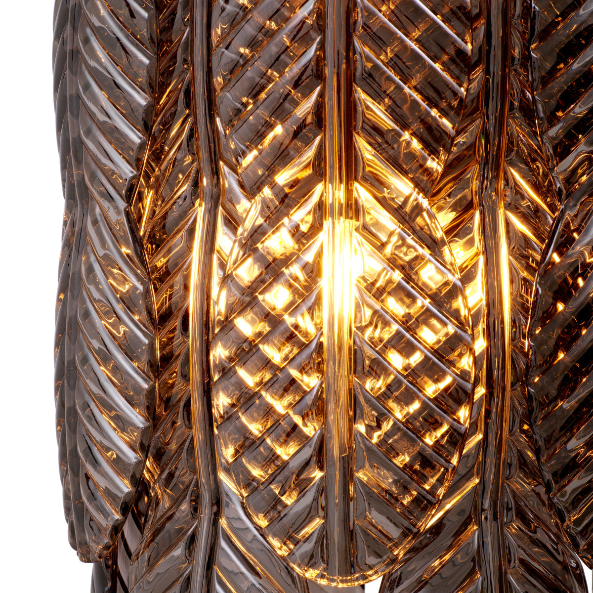 Smoke Glass Palm Chandelier Sahure | Eichholtz Miami