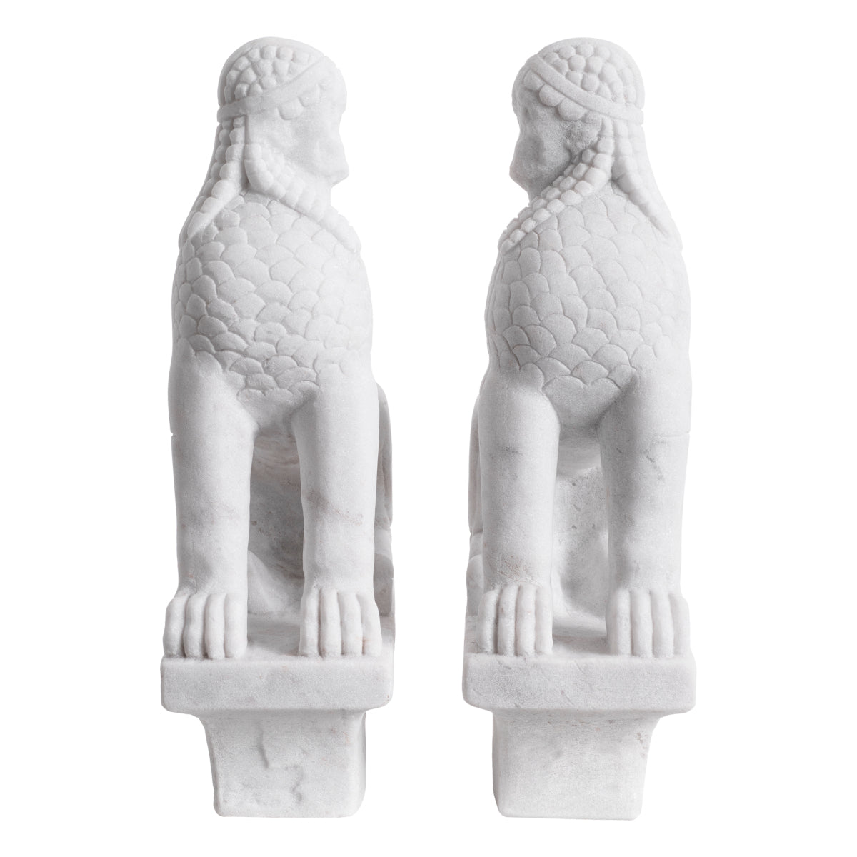 Marble Greek Sculptures (2) Sphinx | Eichholtz Miami