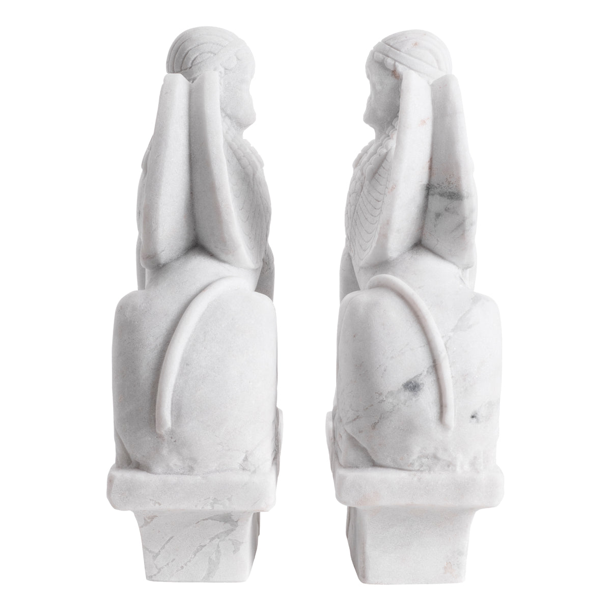 Marble Greek Sculptures (2) Sphinx | Eichholtz Miami