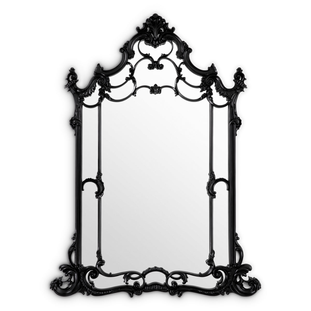 Black Hand-carved Mirror Chippendale | Eichholtz Miami