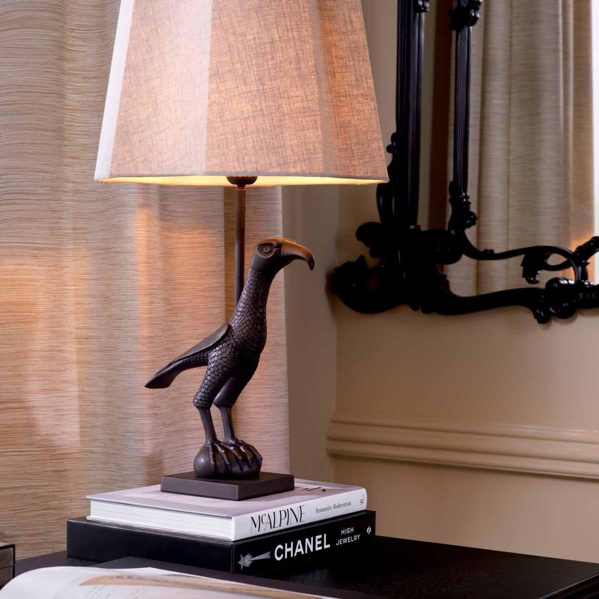 Black Hand-carved Mirror Chippendale | Eichholtz Miami