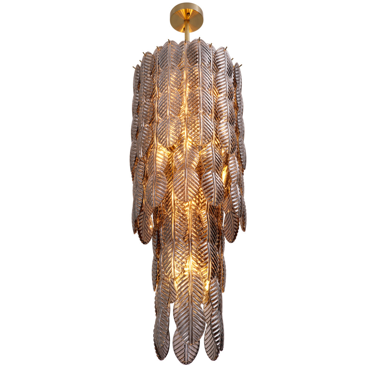 Smoke Glass Palm Chandelier Sahure | Eichholtz Miami