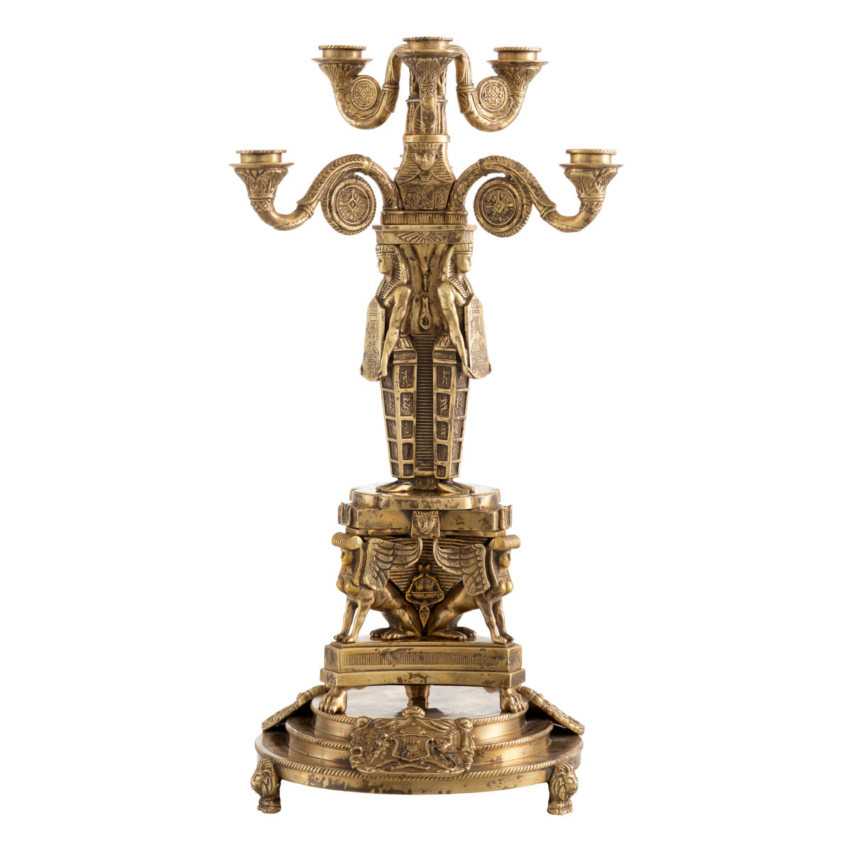 Antique Brass Candle Holder Decaix | Eichholtz Miami