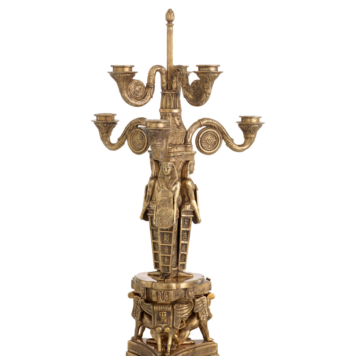 Antique Brass Candle Holder Decaix | Eichholtz Miami
