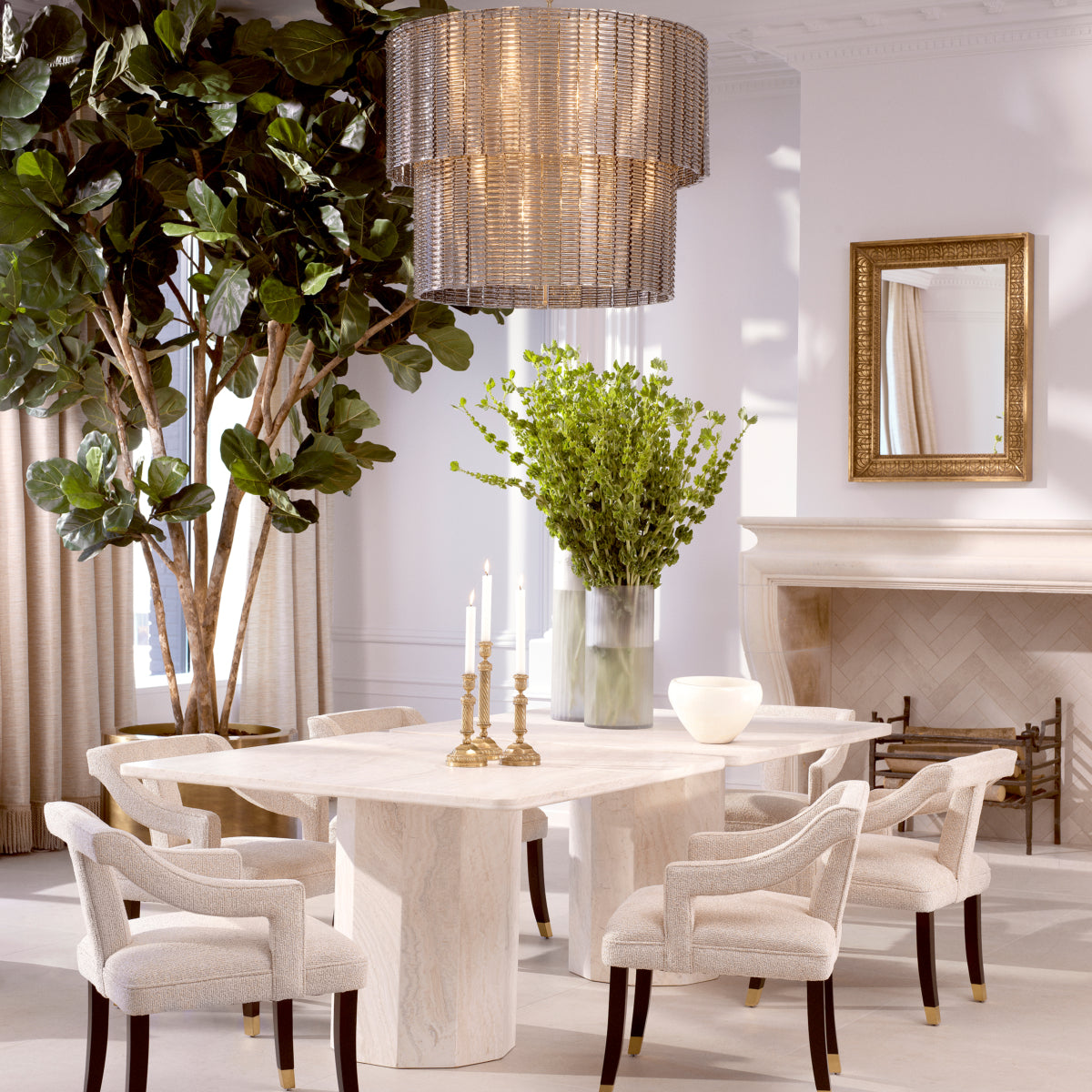 Roman Inspired Gold Mirror Sahure | Eichholtz Miami
