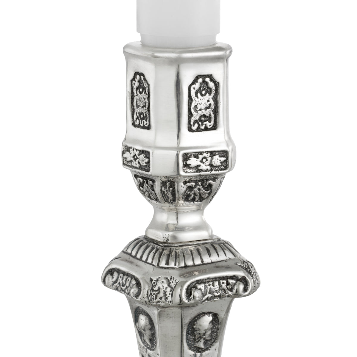 Antique Silver Candle Holder Berain | Eichholtz Miami