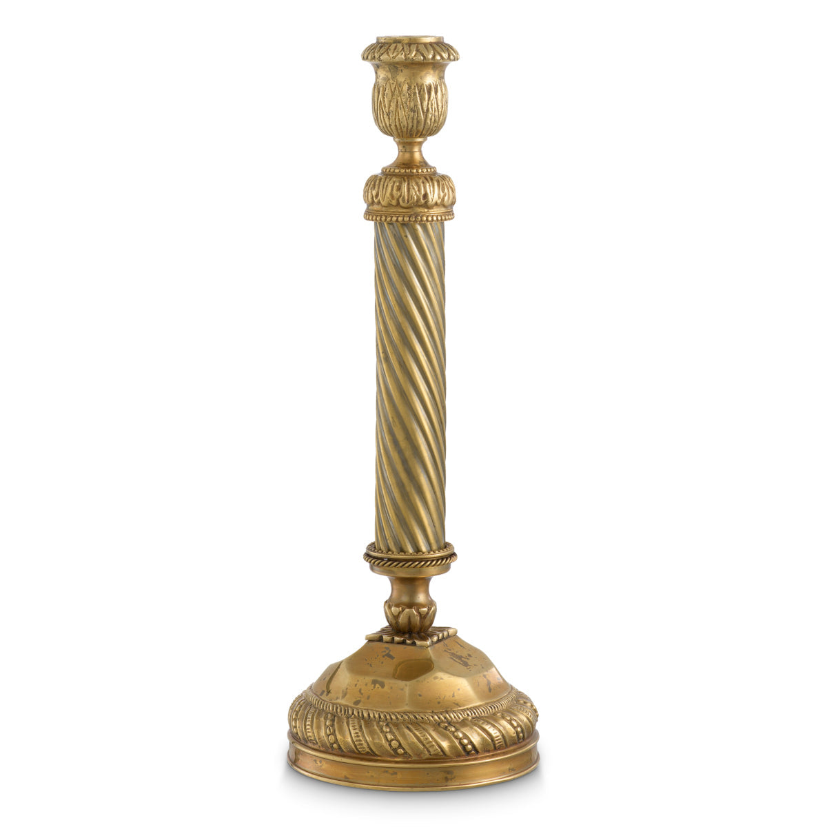 Vintage Brass Candle Holder Carnier | Eichholtz Miami