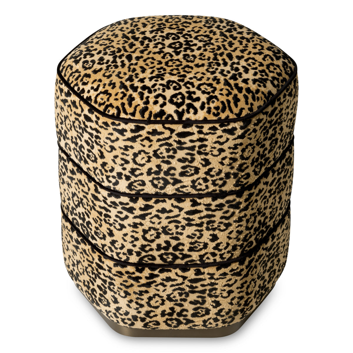 Leopard Fabric Stool Roosevelt | Eichholtz Miami